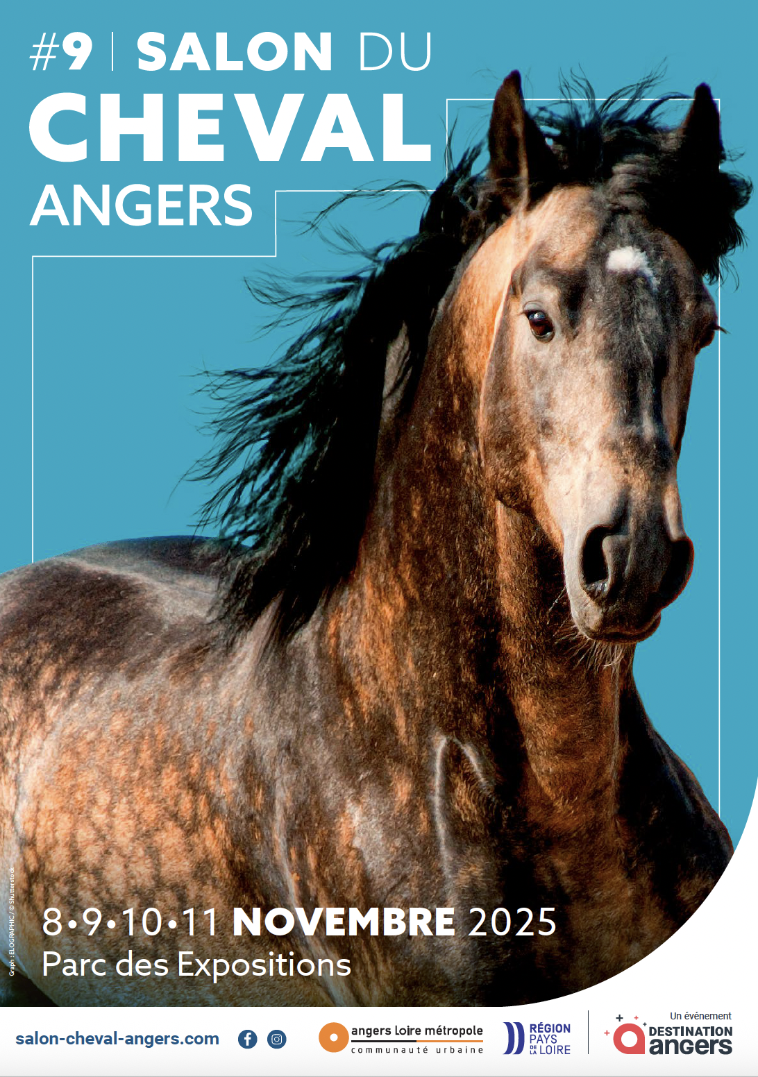 Plaquette exposant du Salon du Cheval d'Angers 2025